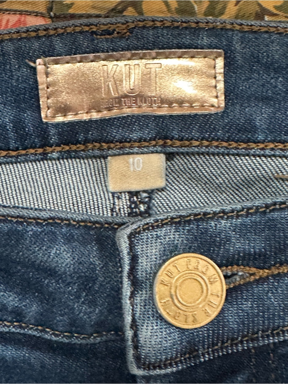 Kut from the Kloth Women's Straight Jeans in Dark Blue Wash - Picture 6 of 6